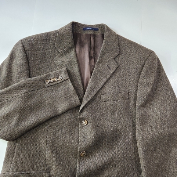 Ralph Ralph Lauren Mens 41R 100% Lambswool Herringbone Blazer Sport Coat Jacket - Picture 2 of 12